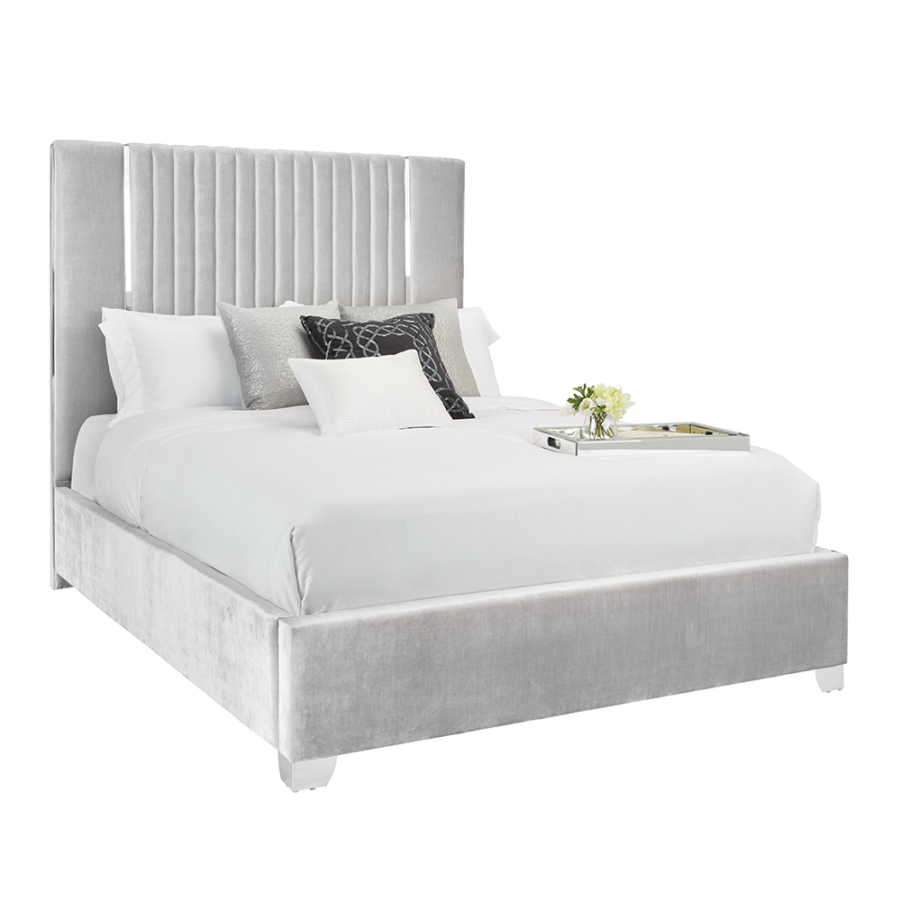 Hamilton Premium Grey Velvet Bed